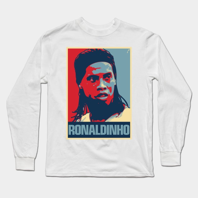 Ronaldinho Long Sleeve T-Shirt by DAFTFISH